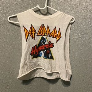 Def leopard crop top